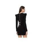 Balmain Black Viscose Dress BA-15530-IT40|S