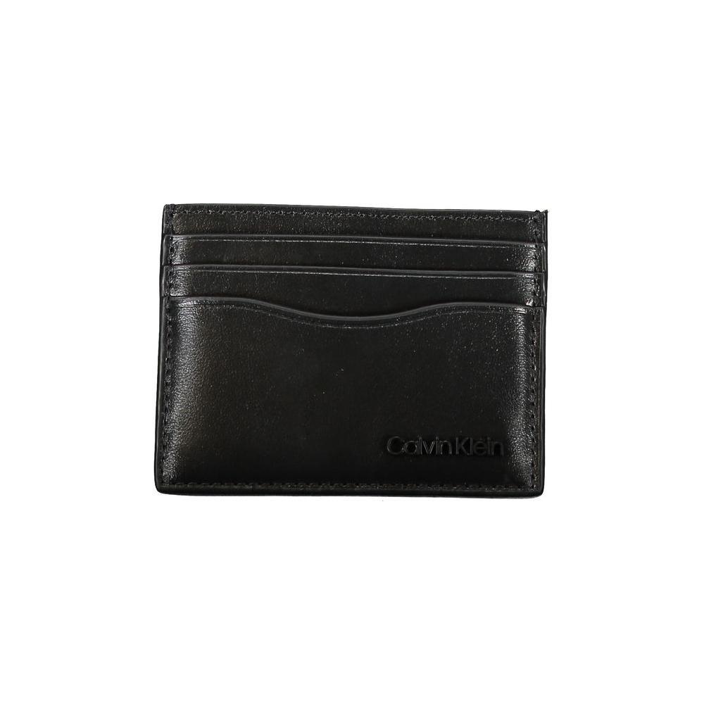 Calvin Klein Sleek Black Leather Card Holder CA-26052