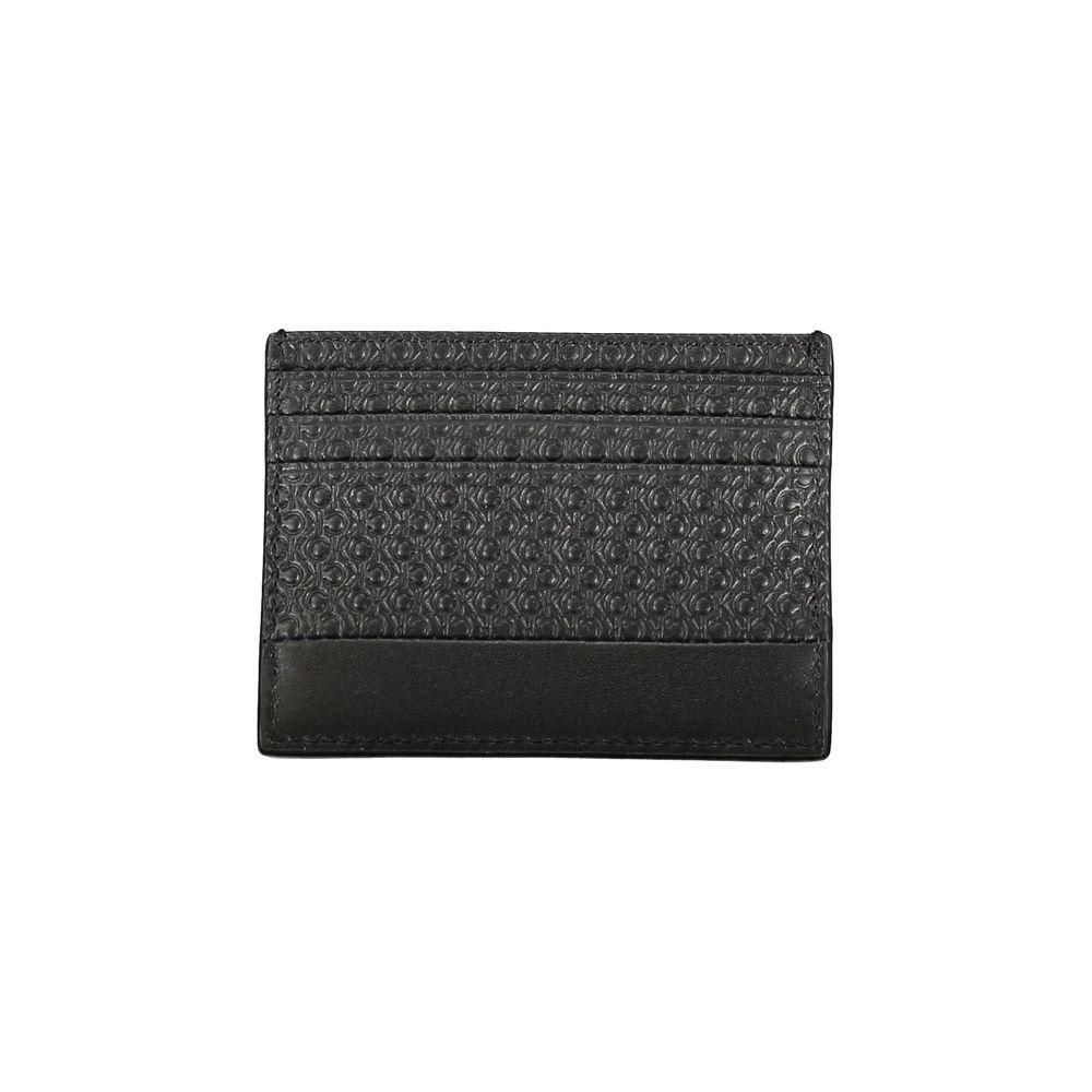 Calvin Klein Sleek Black Contrast Card Holder CA-26058