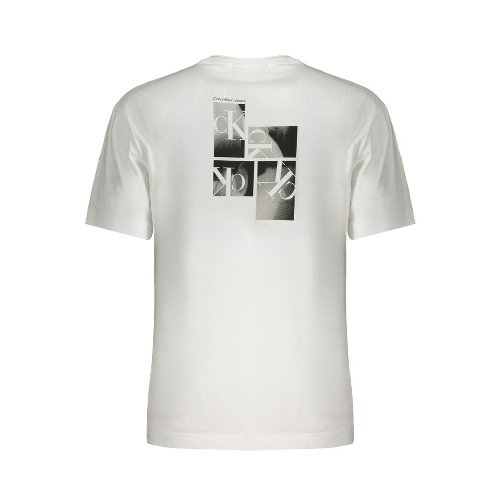 Calvin Klein White Cotton T-Shirt CA-31342-XL