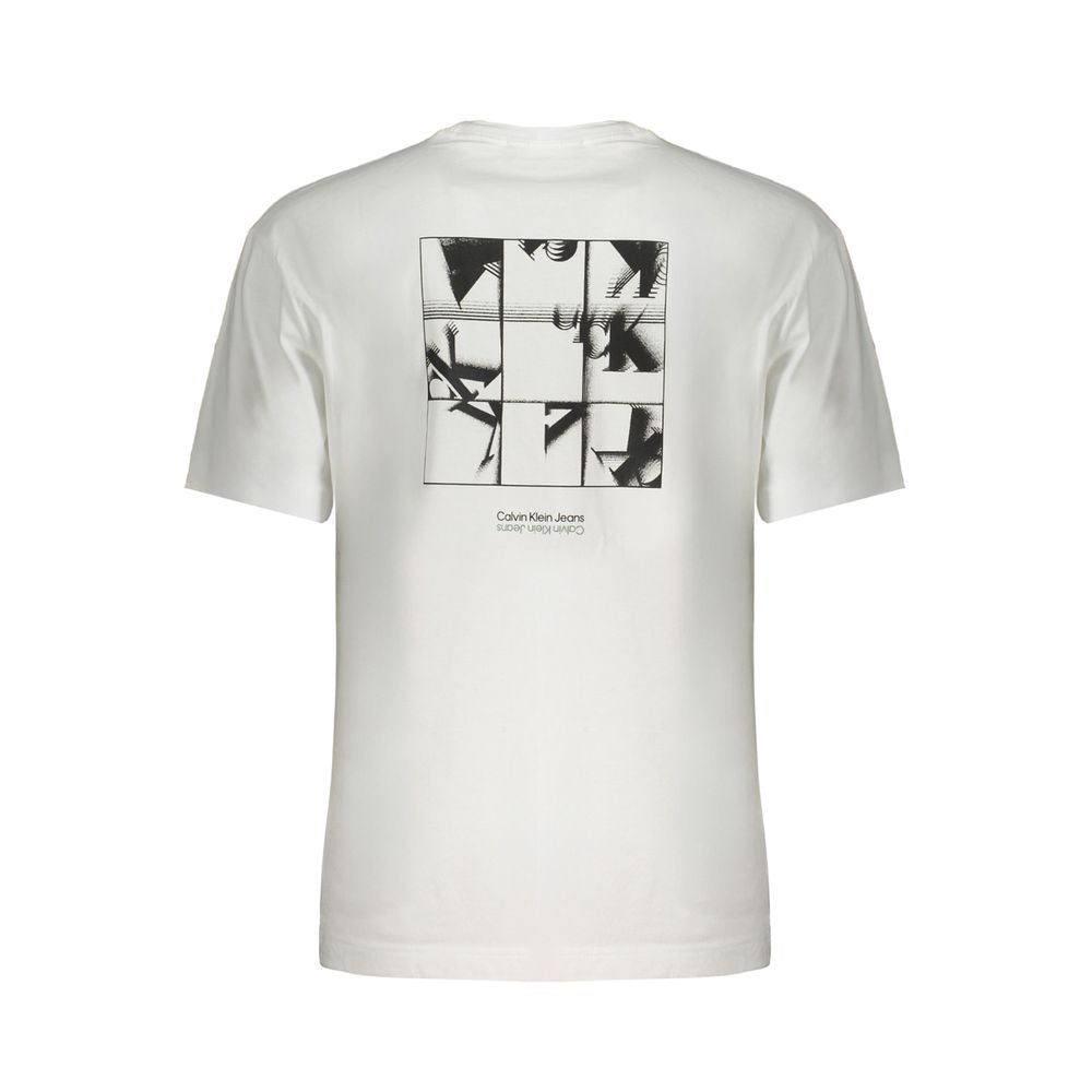 Calvin Klein White Cotton T-Shirt CA-31343-XL