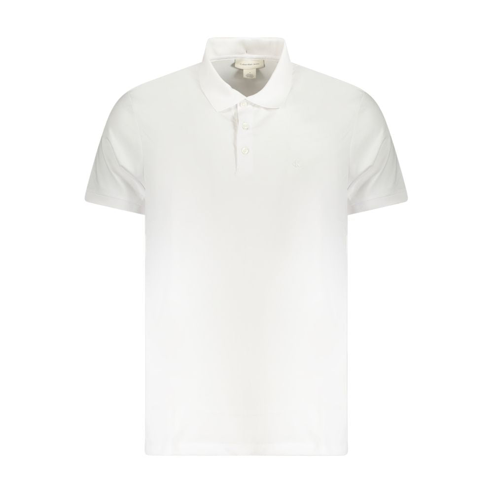 Calvin Klein White Cotton Men Polo Shirt CA-36277-S
