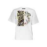 Cavalli Class White Cotton Women T-Shirt CA-38198-XS