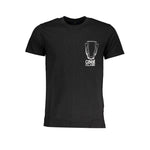 Cavalli Class Black Cotton T-Shirt CA-28632-L