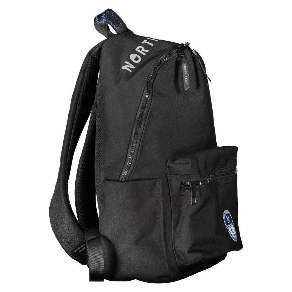 North Sails Black Polyester Men Backpack NO-33604