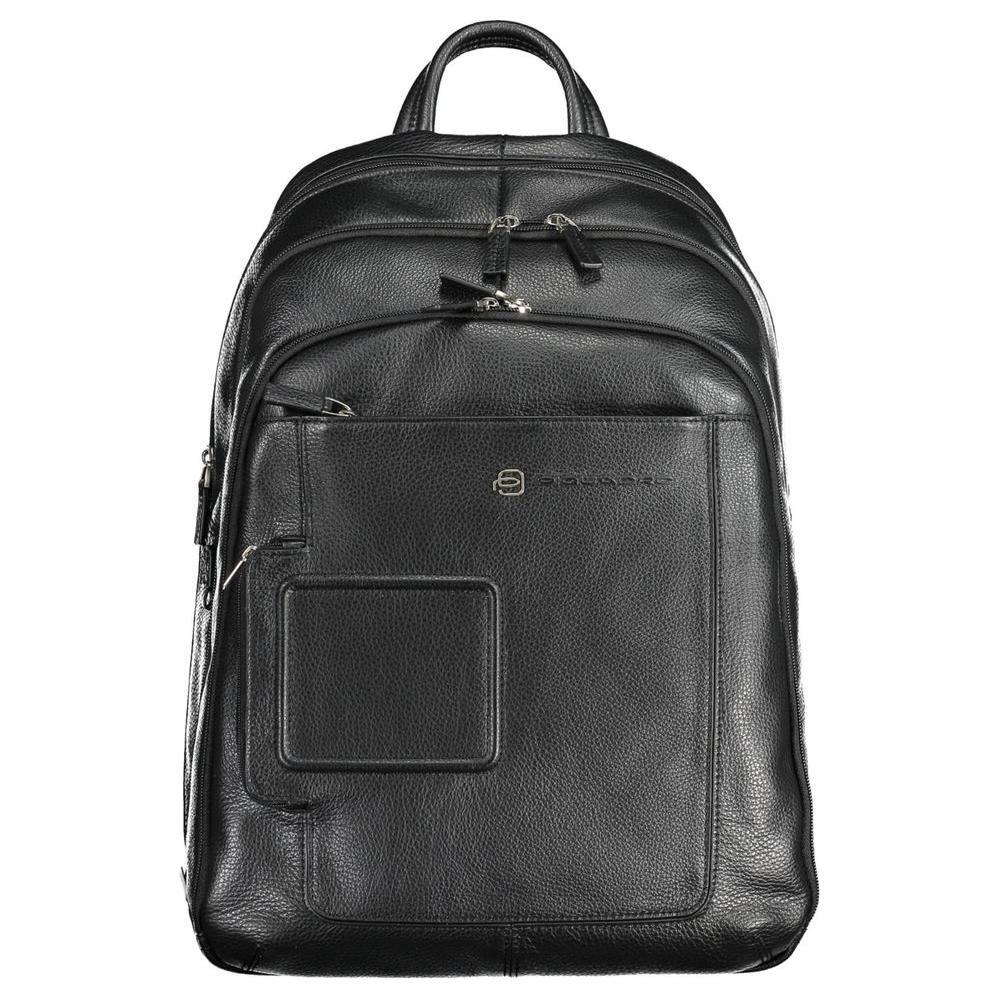 Piquadro Black Leather Men Backpack 1728,67403481248,Backpacks - Men - Bags,Bags,Black,Men,Men - Bags,New with tags,Piquadro PI-20664