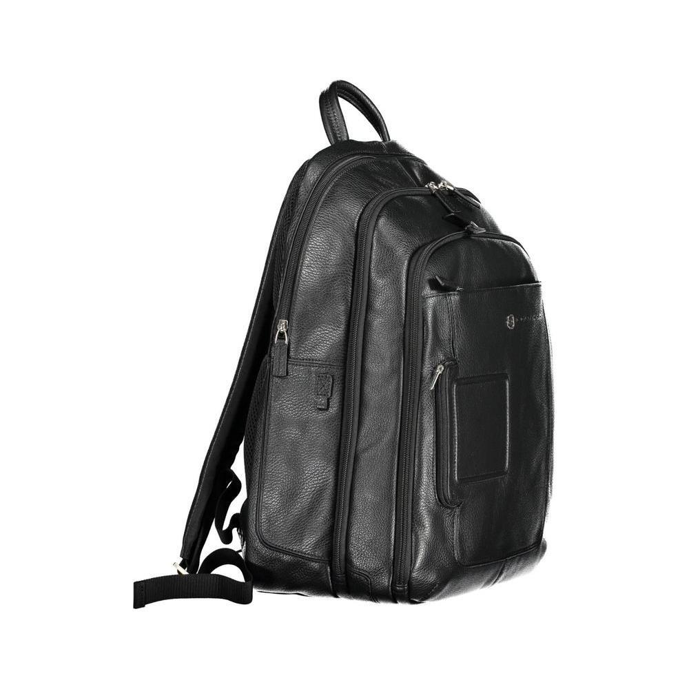 Piquadro Black Leather Men Backpack 1728,67403481248,Backpacks - Men - Bags,Bags,Black,Men,Men - Bags,New with tags,Piquadro PI-20664