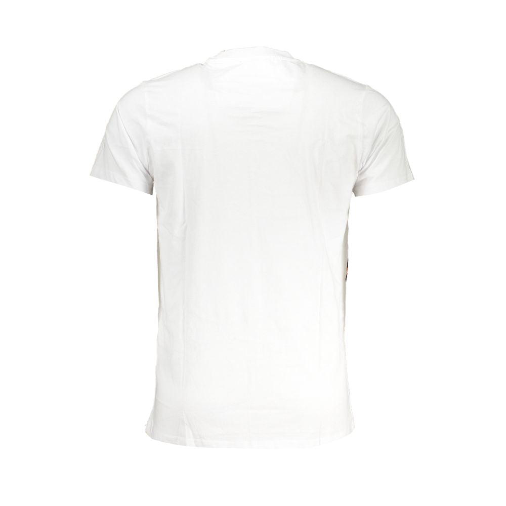 Cavalli Class White Cotton T-Shirt CA-28599-XL