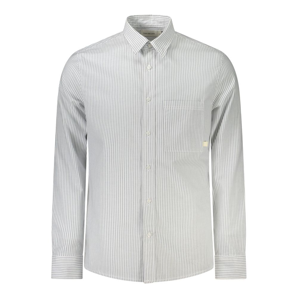 Calvin Klein White Cotton Men Shirt CA-33155-S