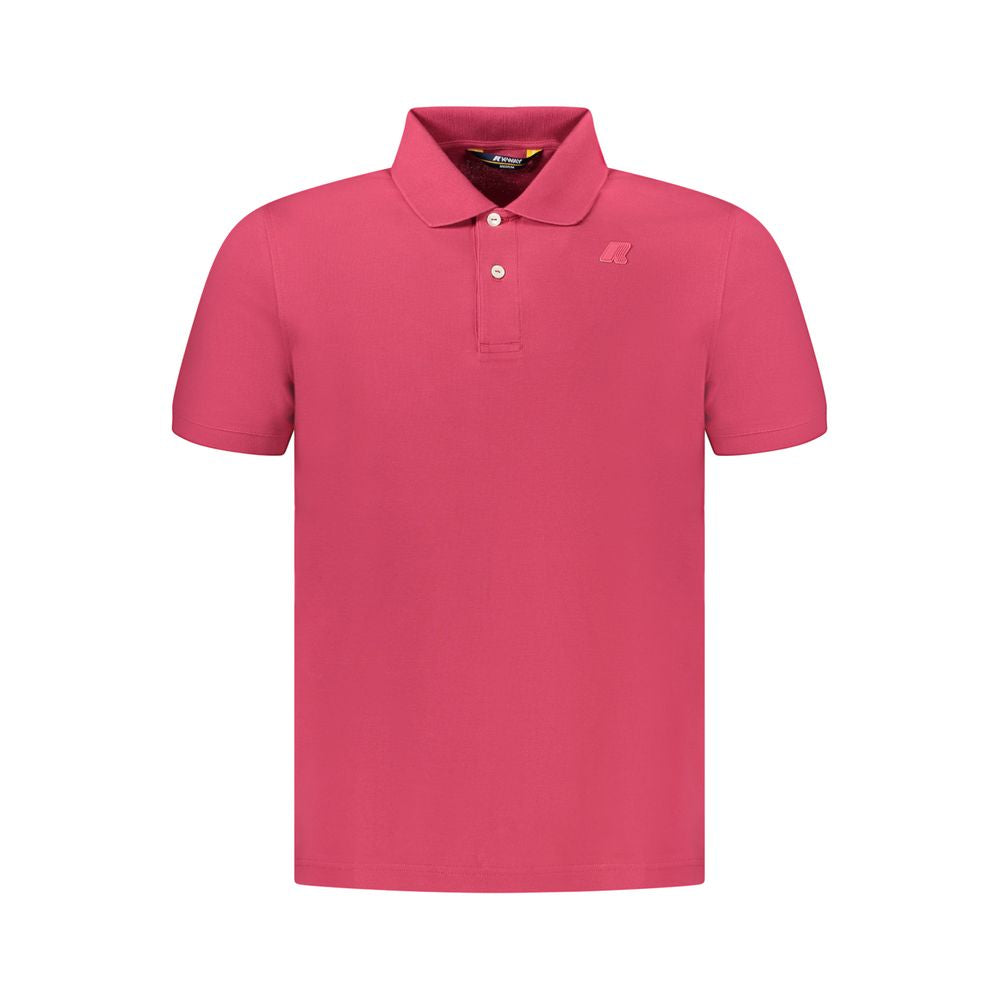 K-WAY Pink Cotton Men Polo Shirt KW-34323-S