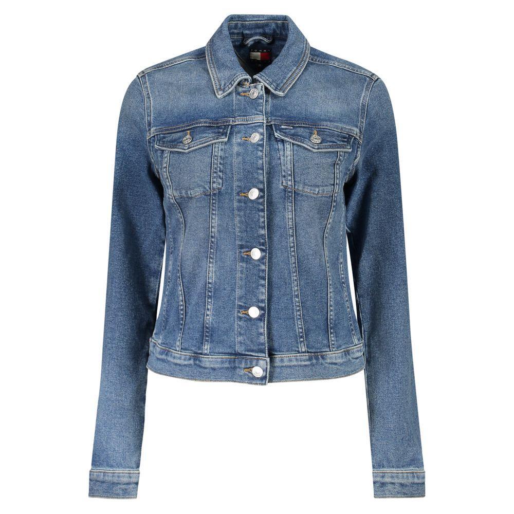 Tommy Hilfiger Blue Cotton Women Jacket TO-36612-M