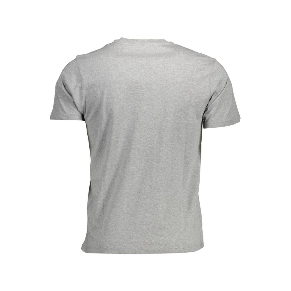 Back view of North Sails Brown Cotton Men T-Shirt showcasing soft fabric and classic fit.