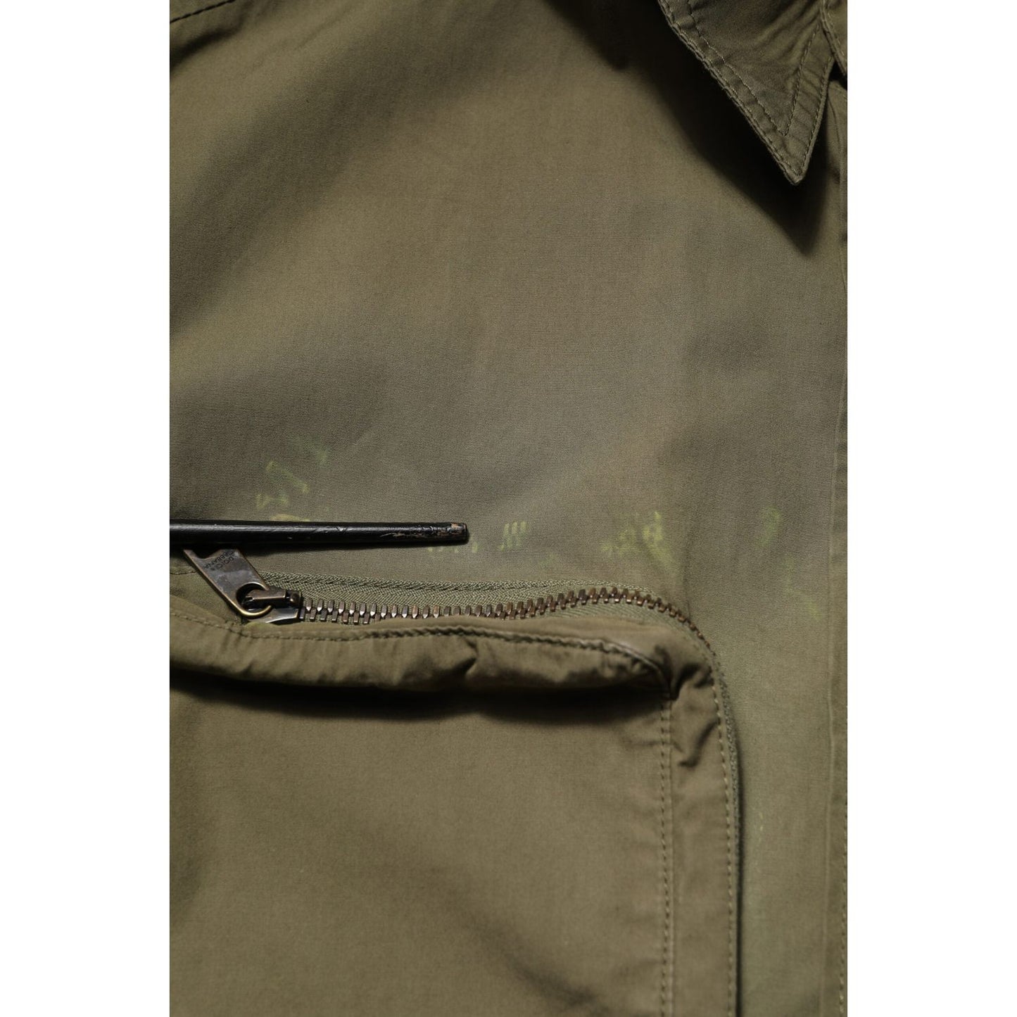 Dolce & Gabbana Army Green Button Down Long Sleeves Shirt TSH906758-37