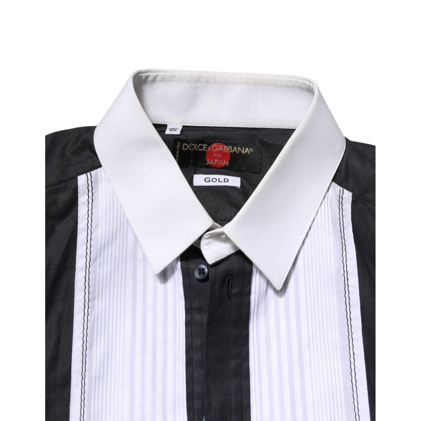Dolce & Gabbana Black White GOLD Long Sleeves Formal Shirt TSH906760-40