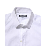 Dolce & Gabbana White Cotton GOLD Long Sleeve Men Dress Shirt TSH906932-39