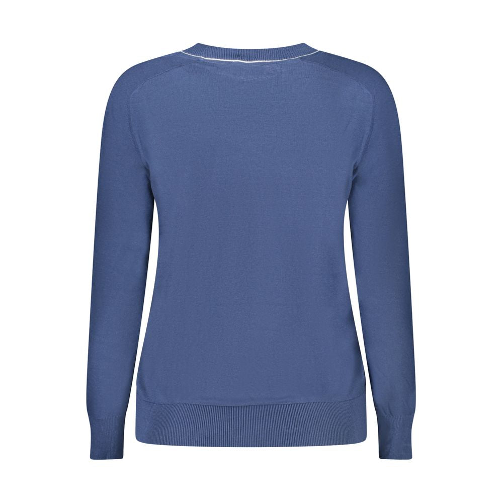 North Sails Blue Cotton Women Sweater NO-35960-XS