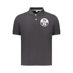 North Sails Black Cotton Men Polo Shirt NO-34381-S
