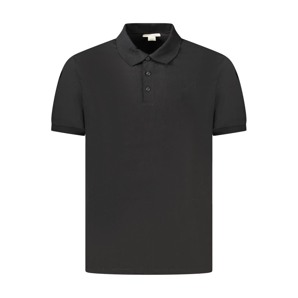 Calvin Klein Black Cotton Men Polo Shirt CA-34967-S