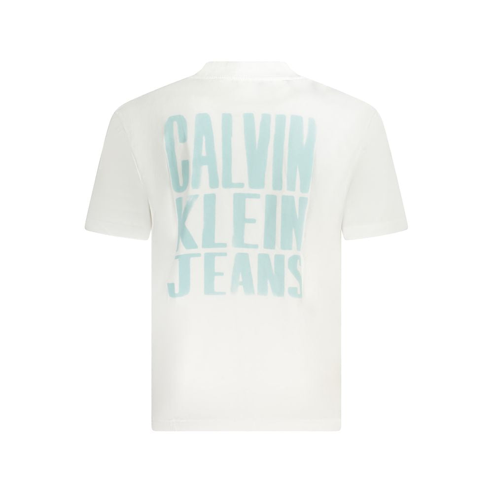 Calvin Klein White Cotton T-Shirt CA-35629-XL