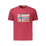 Napapijri Red Cotton Men T-Shirt NA-35894-M