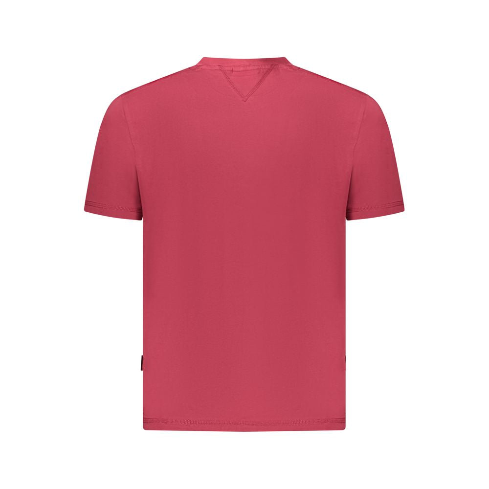 Napapijri Red Cotton Men T-Shirt NA-35894-M