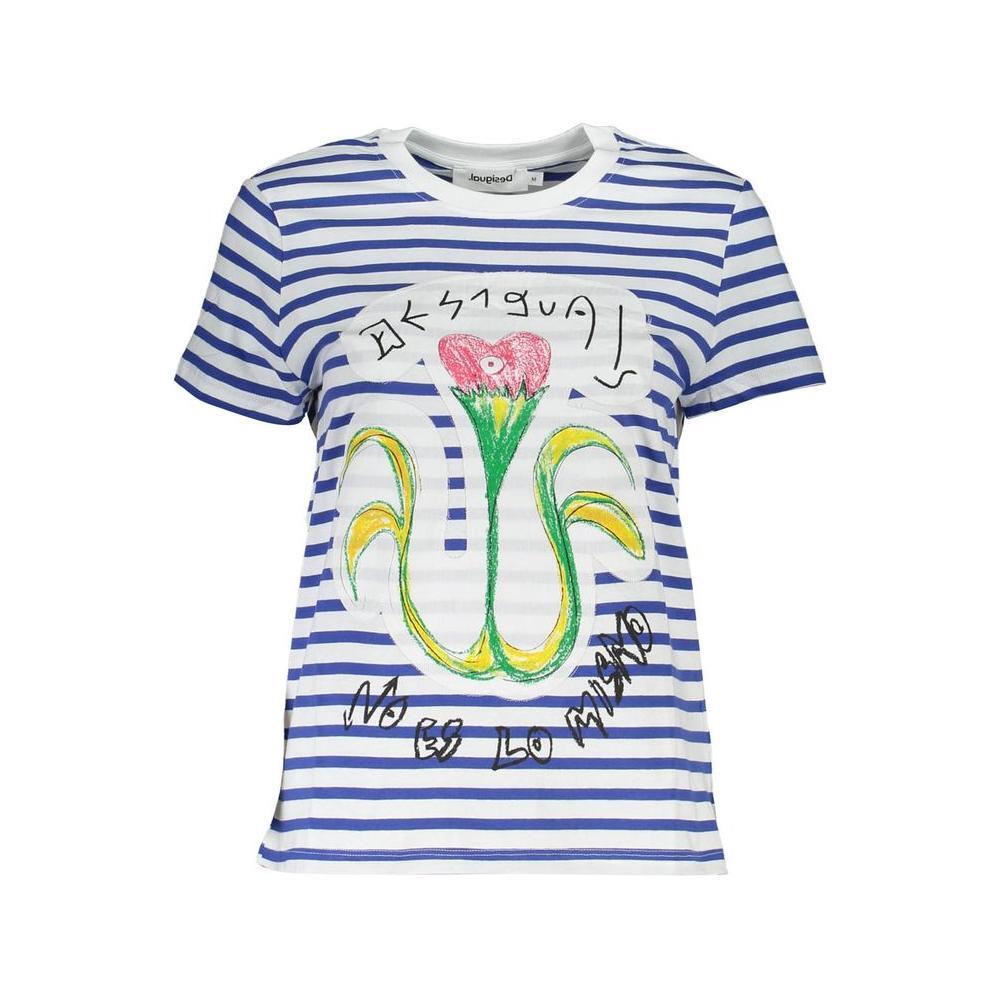 Desigual Blue Cotton Women Top DE-36885-L