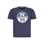 North Sails Blue Cotton Men T-Shirt NO-35038-S