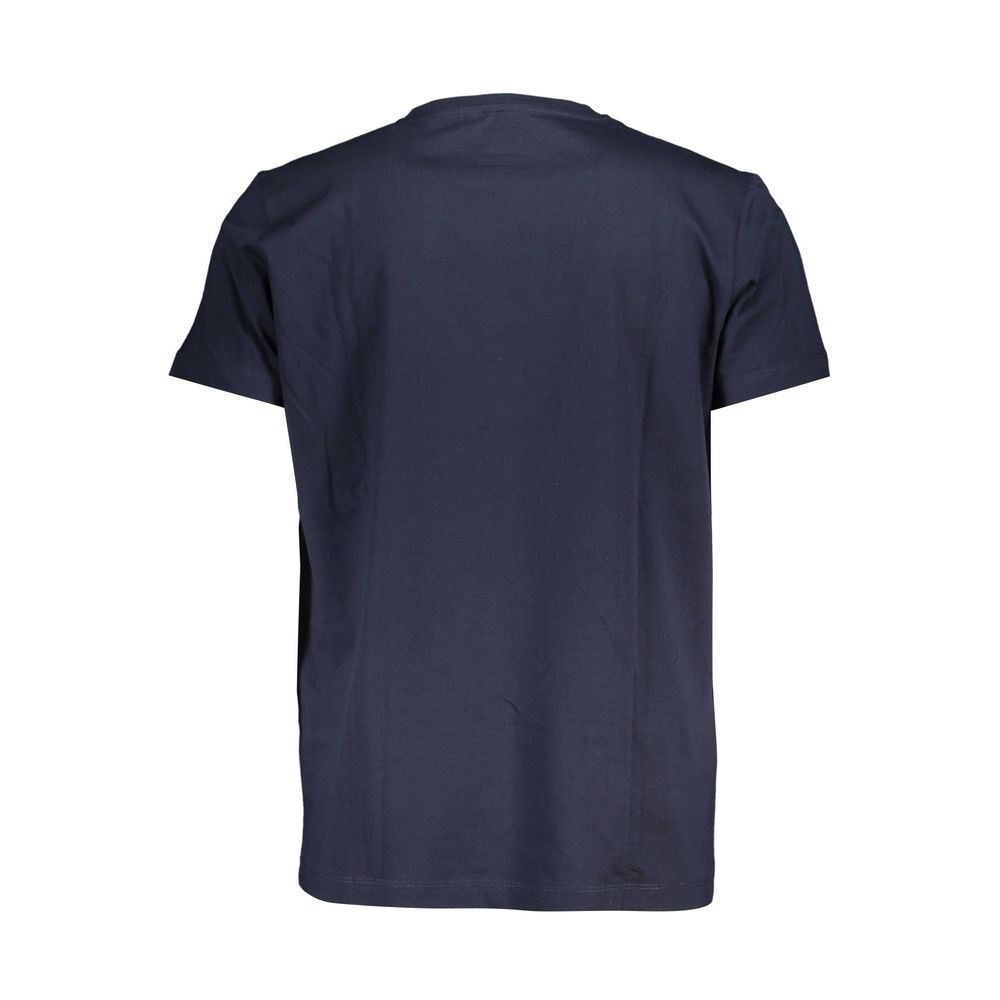 K-WAY Blue Cotton T-Shirt showing back view, short sleeve, crew neck, with logo detail.