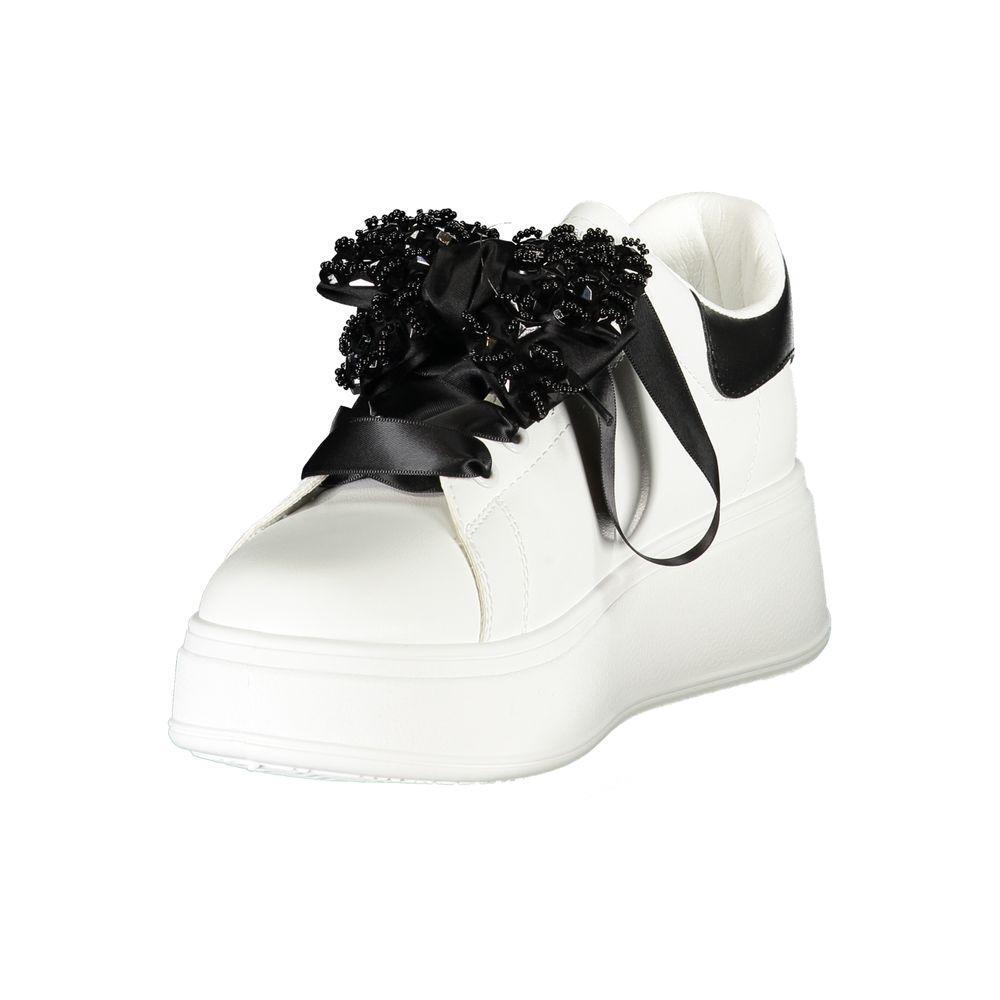 Laura Biagiotti White Polyester Women Sneaker LA-36490-EU37/US7
