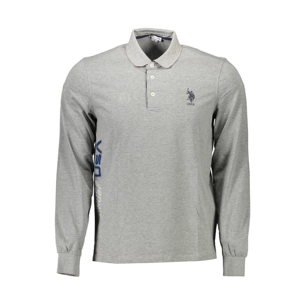U.S. POLO ASSN. Gray Cotton Men Polo Shirt US-9218-XXL