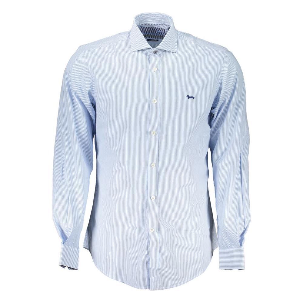 Harmont & Blaine Light Blue Cotton Men Shirt HA-23715-XXL