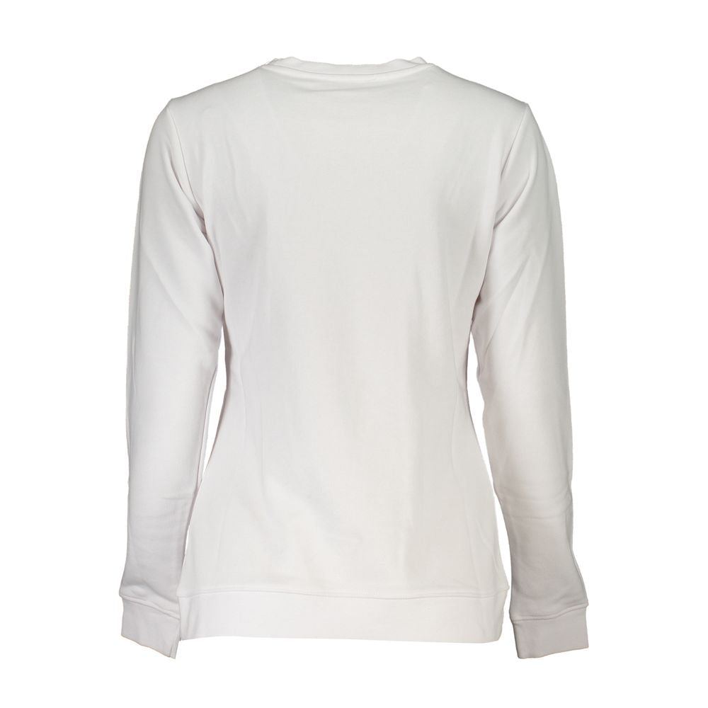 Cavalli Class White Cotton Sweater CA-26745-XS