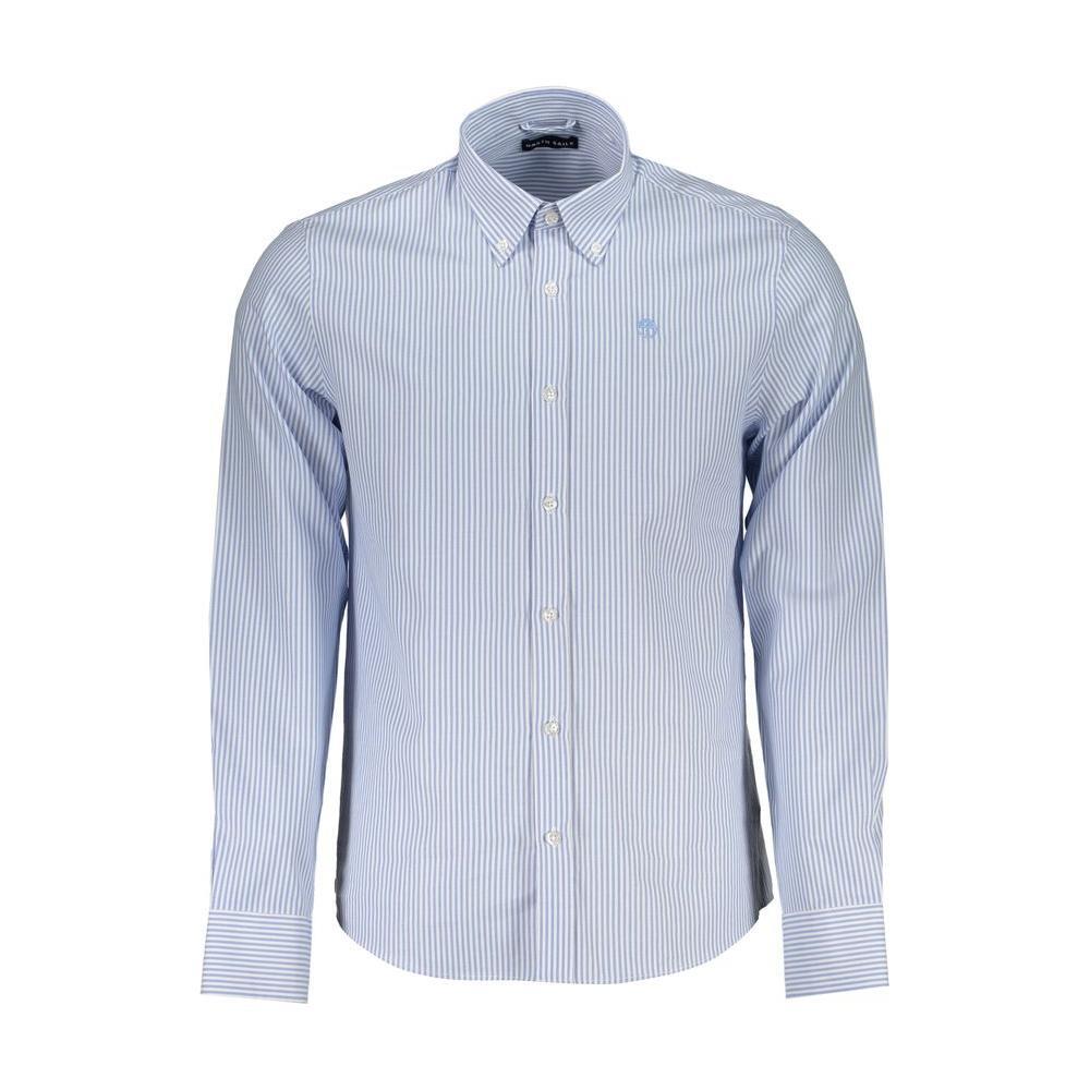 North Sails Light Blue Cotton Men Shirt NO-29888-S