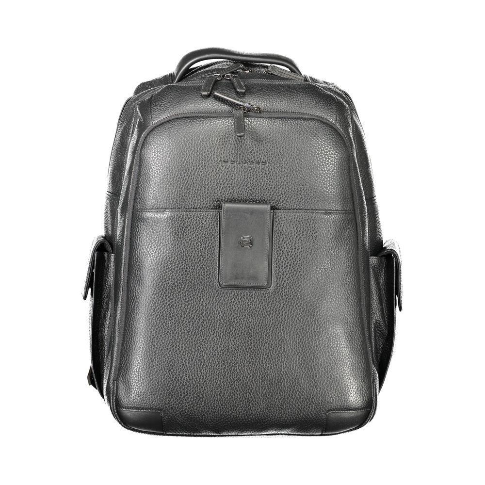 Piquadro Black Leather Men Backpack 1728,67403481248,Backpacks - Men - Bags,Bags,Black,Men,Men - Bags,New with tags,Piquadro PI-32851