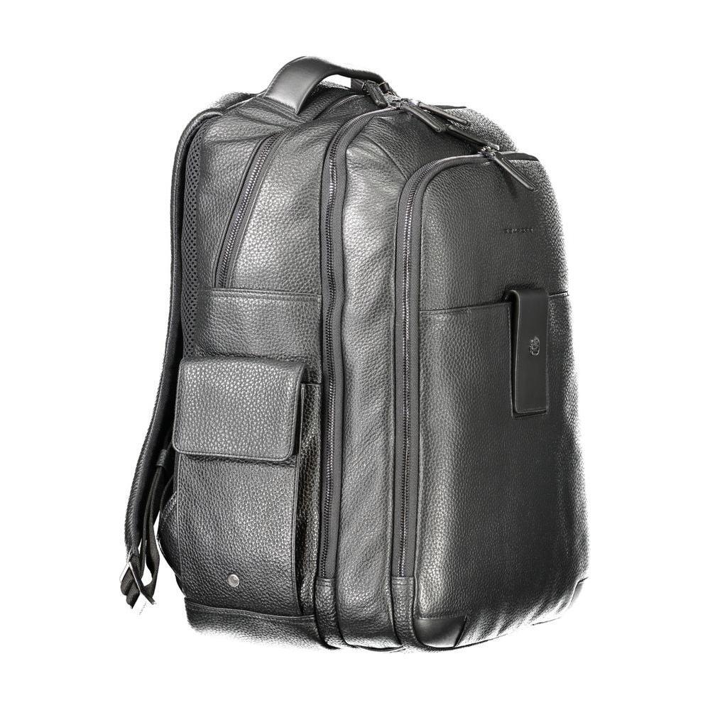 Piquadro Black Leather Men Backpack 1728,67403481248,Backpacks - Men - Bags,Bags,Black,Men,Men - Bags,New with tags,Piquadro PI-32851