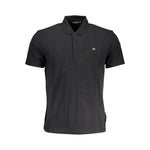 Napapijri Black Cotton Men Polo Shirt NA-36845-S