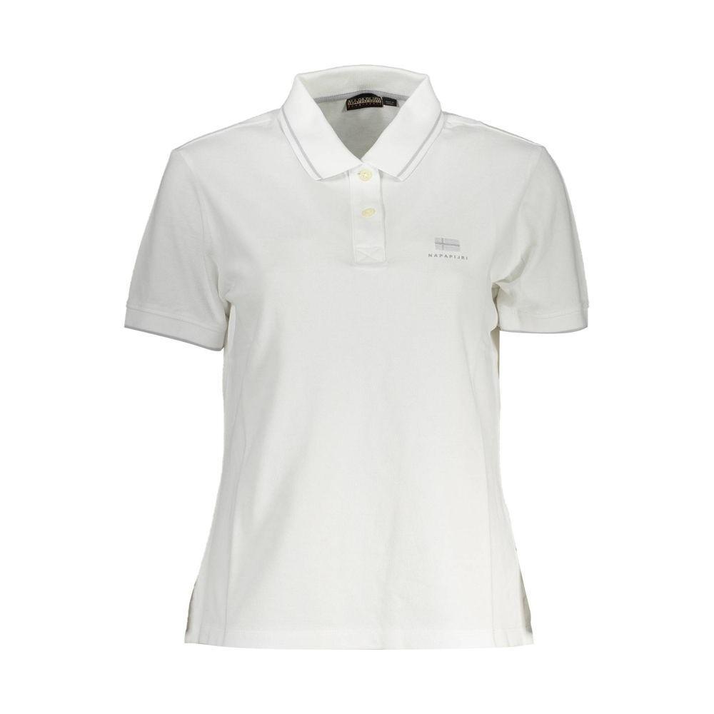 Napapijri White Cotton Women Polo Shirt NA-37014-S
