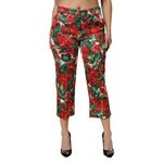 Dolce & Gabbana Multicolor Floral Print Cropped Pants PAN76510-44