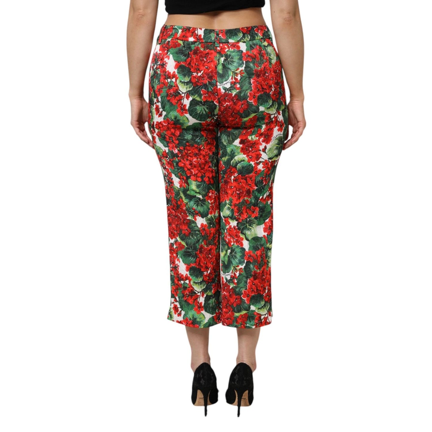 Dolce & Gabbana Multicolor Floral Print Cropped Pants PAN76510-44