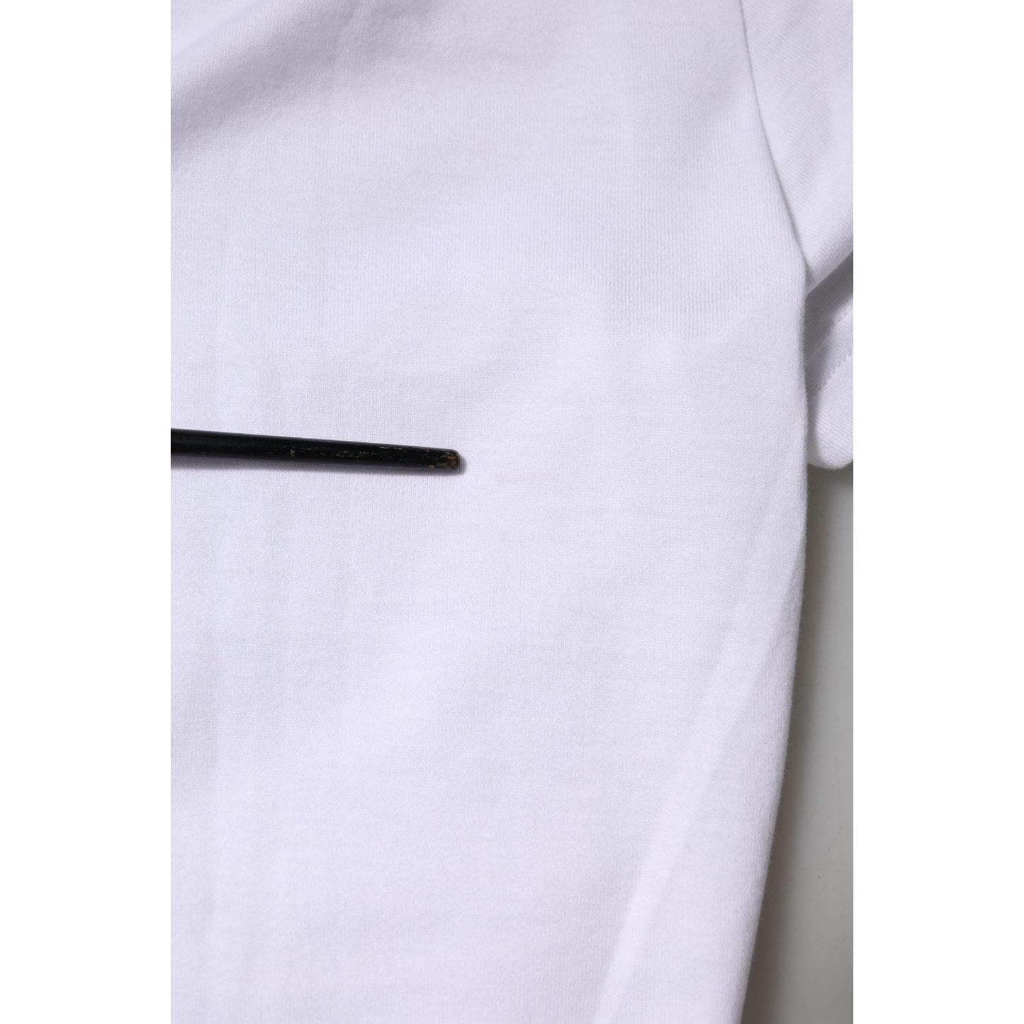 Dolce & Gabbana White Cotton Short Sleeve V-Neck Top T-shirt