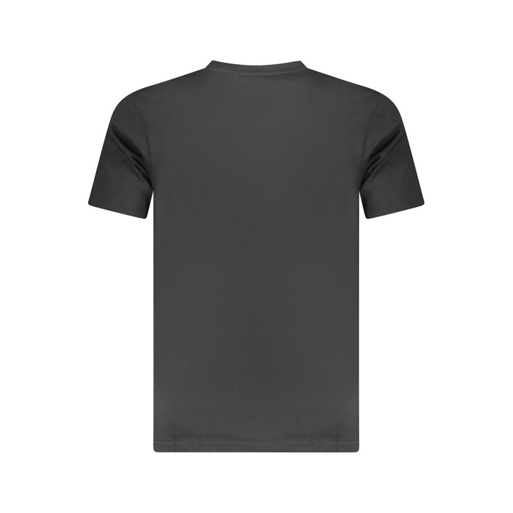 Cavalli Class Black Cotton Men T-Shirt CA-36709-M