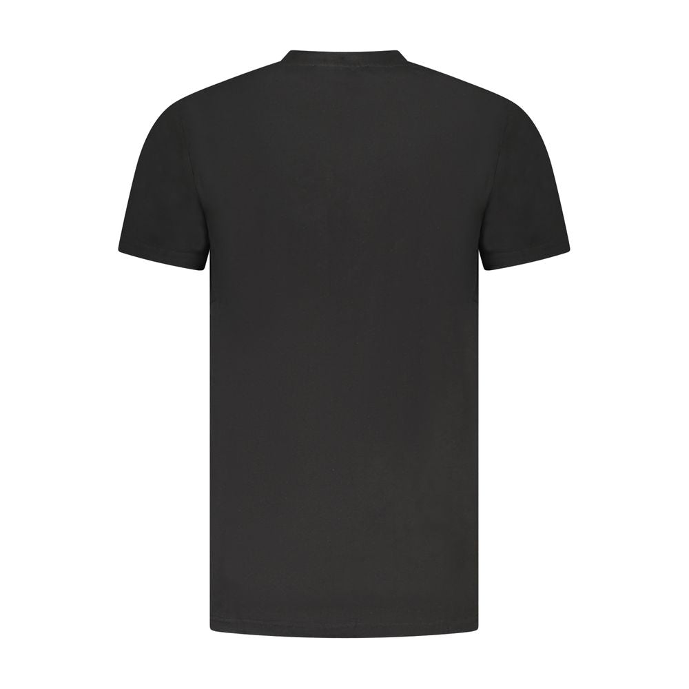 Cavalli Class Black Cotton Men T-Shirt CA-36688-XXL