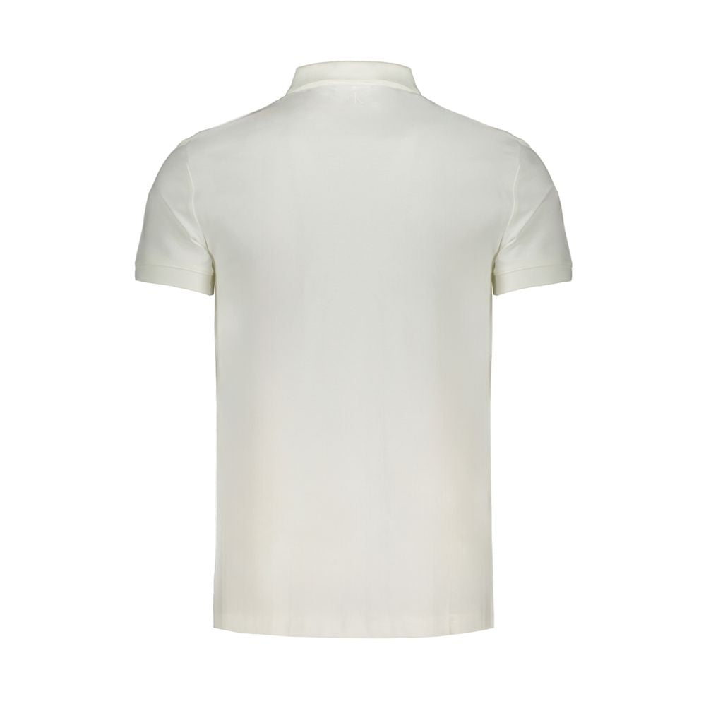 Calvin Klein White Cotton Polo Shirt CA-29534-S