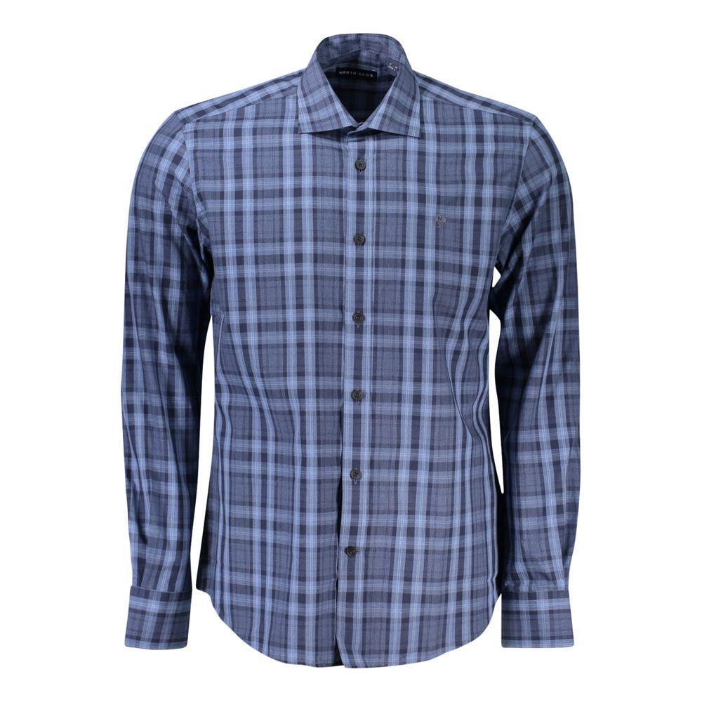 North Sails Light Blue Cotton Men Shirt NO-32956-S
