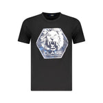 Cavalli Class Black Cotton Men T-Shirt CA-36657-XL