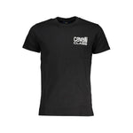Cavalli Class Black Cotton T-Shirt CA-28596-XL