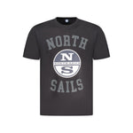North Sails Black Cotton Men T-Shirt NO-35043-S