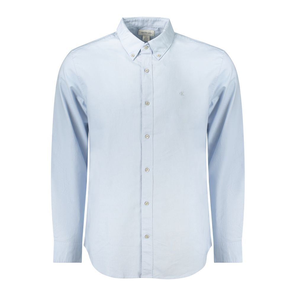 Calvin Klein Light Blue Cotton Men Shirt CA-36012-S
