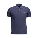 Napapijri Blue Cotton Men Polo Shirt NA-37945-S