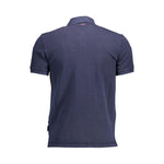 Napapijri Blue Cotton Men Polo Shirt NA-37945-S